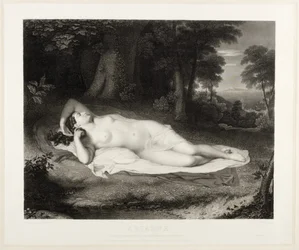 Ariadne, gegraveerd door Asher B. Durand, 1835